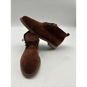 Clarks Men Foxwell Mid Brown Suede Leather Lace Up Boot Cushion Plus Grip 10.5